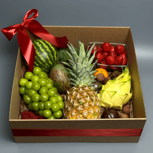 Островок экзотики - коробка с фруктами и