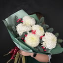 Букет «Зимняя сказка» из хризантем