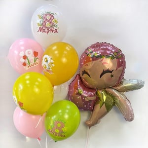 Набор шаров с гелием 610 - феечка на 8