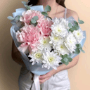 Букет «"Любимой маме"» из роз и хризантем