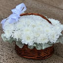 Корзина с хризантемами