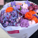 Букет "Алиса" из роз и альстромерий