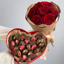 Подарочный набор «Клубника в шоколаде "Комбо набор 17"» из роз