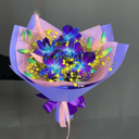 Букет «Солнечное затмение» из гипсофил