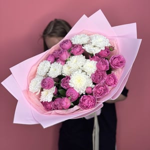 Сборный букет в розовых оттенках