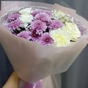 Букет «Облачко» из роз и хризантем