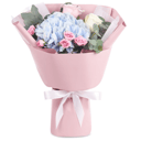 Букет из гортензии и роз, размер S