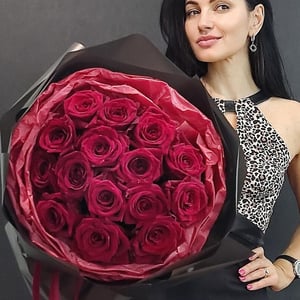 Красные розы Букет 15 шт