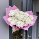 Букет «5 белых хризантем»