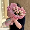 Букет из 9 Розовых Кенийских роз