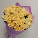 Букет из25 кремовых роз