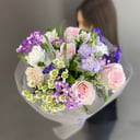 Букет «Нежность» из хризантем и гвоздик