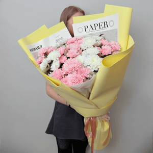 Букет-гигант из кустовых хризантем