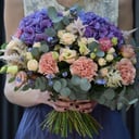 Букет «Маргарита» из эустом и роз