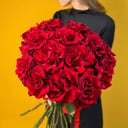 Монобукет бордовых французских роз