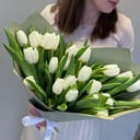 Букет «Белые тюльпаны 20 штук»