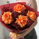 Букет «Розы и хризантемы»