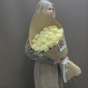 Букет роз "Белая гармония"