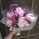 Букет «Пионы со статицей»