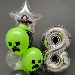 Набор шаров с цифрой 8 Пиксели