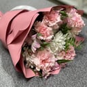 Букет «Приятная Встреча» из гвоздик и альстромерий