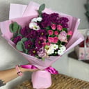 Букет «Ромашковое поле» из хризантем и роз