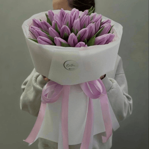 Букет «Тюльпаны лавандового оттенка»