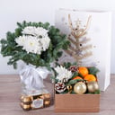 Подарочный набор «Новогодняя сказка» из хризантем