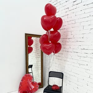 Латексные красные сердца 10 шт