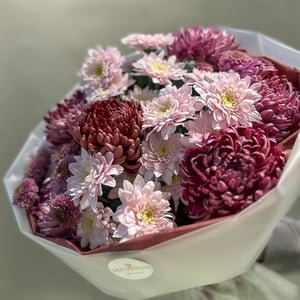 Букет «Бордо» из хризантем