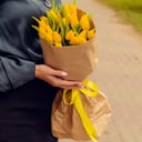 Букет «Желтые тюльпаны 21 шт»