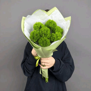 Монобукет из пушистых диантусов из гвоздик