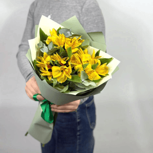 Букет «Пламя дня» из альстромерий