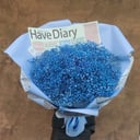 Букет из Голубой Гипсофилы