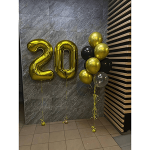 Набор шаров с гелием 480 - с цифрами 20