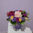 Коробка с цветами «Вечерняя нежность» из роз и хризантем