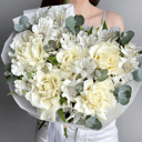 Букет «Французские розы с альстромерией»