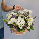 Корзина с цветами «Ромашкин луг»