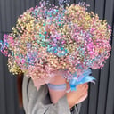 Шляпная коробка с цветами «Гипсофила»