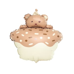 Шар гелиевый - Кексик с мишкой 28 дюймов