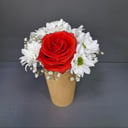 Композиция 1 из роз и хризантем