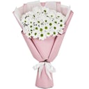 Букет из белых хризантем средний