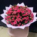 Букет «Кустовые розовые розы. Розовые розы»