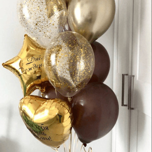 Воздушные шары в коричневом оттенке