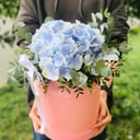 Композиция «Голубая лагуна» из гортензий