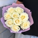 Букет «9 белых роз»