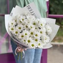 Букет «Кустовые хризантемы в стильной упаковке»