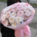 Букет "Малиновый мусс" - М из хризантем