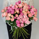 Монобукет 25 кустовых роз микс