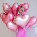 9 гелевых шаров сердечками